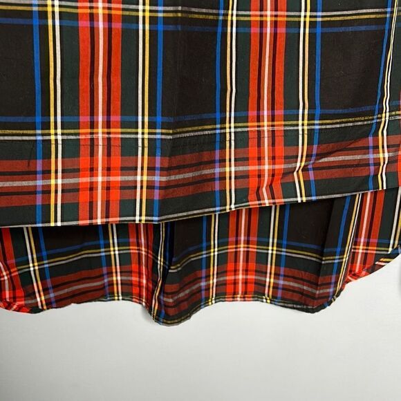 J Crew Jewel Button Funnel Neck Plaid Shirt Sz 8 - Picture 6 of 9